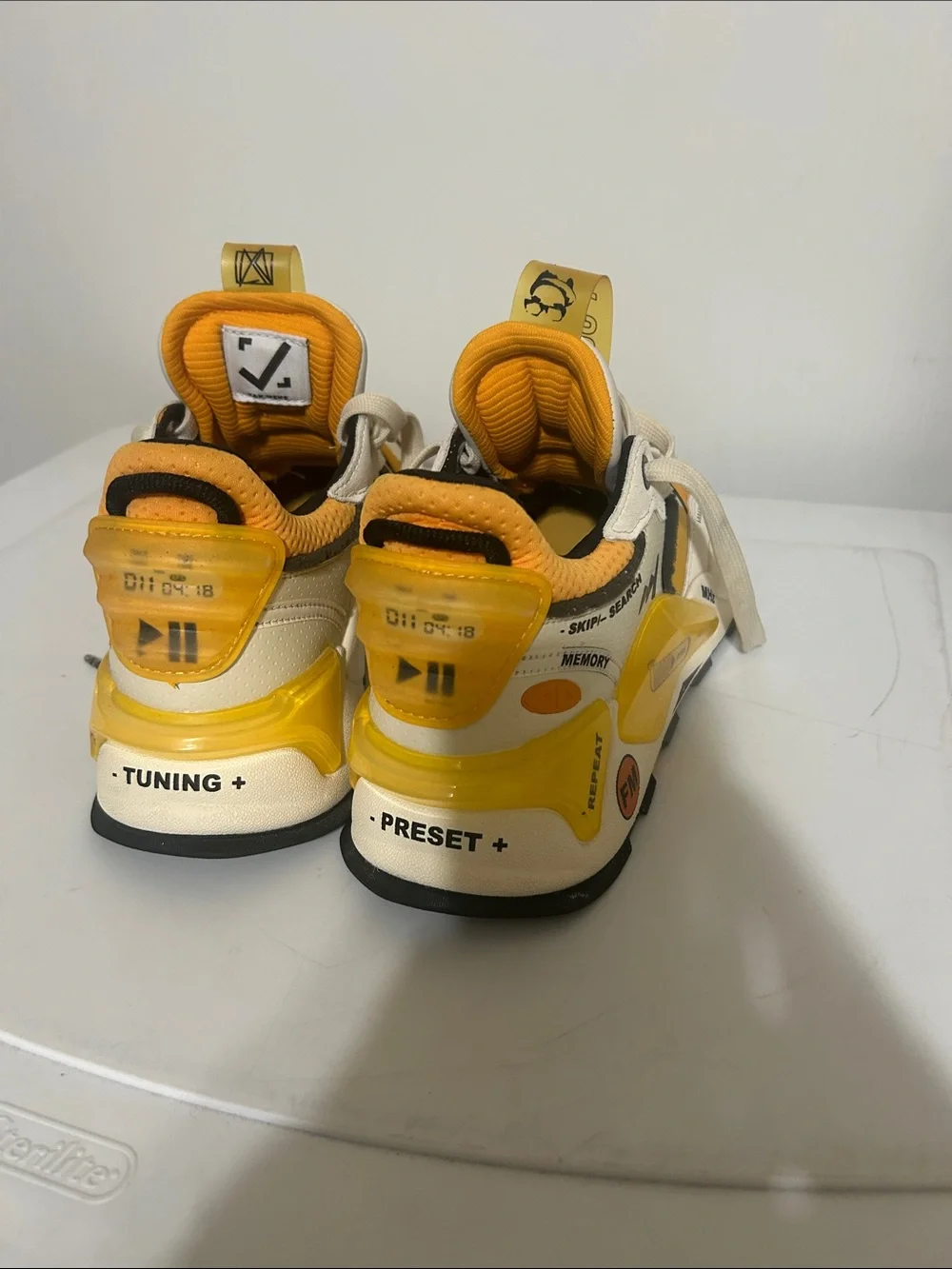 Puma Yellow White and Black Athletic Sneakers